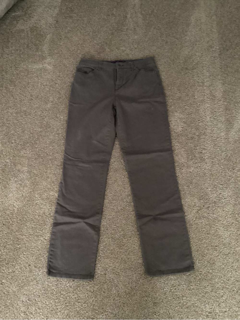 Gloria Vanderbilt Charcoal Straight-Leg Pants